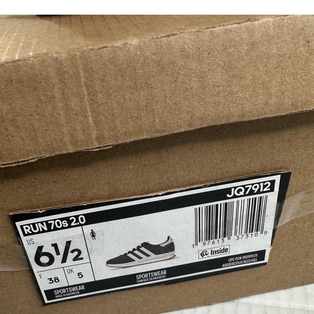 Adidas NWT Run 70s 2.0 Brown Cream Women Sneakers JQ7912 Cloudfoam Shoes - Picture 2 of 7